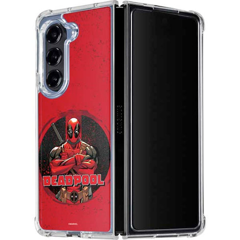 Marvel Deadpool Wade Wilson Galaxy Z Fold5 5G Clear Case